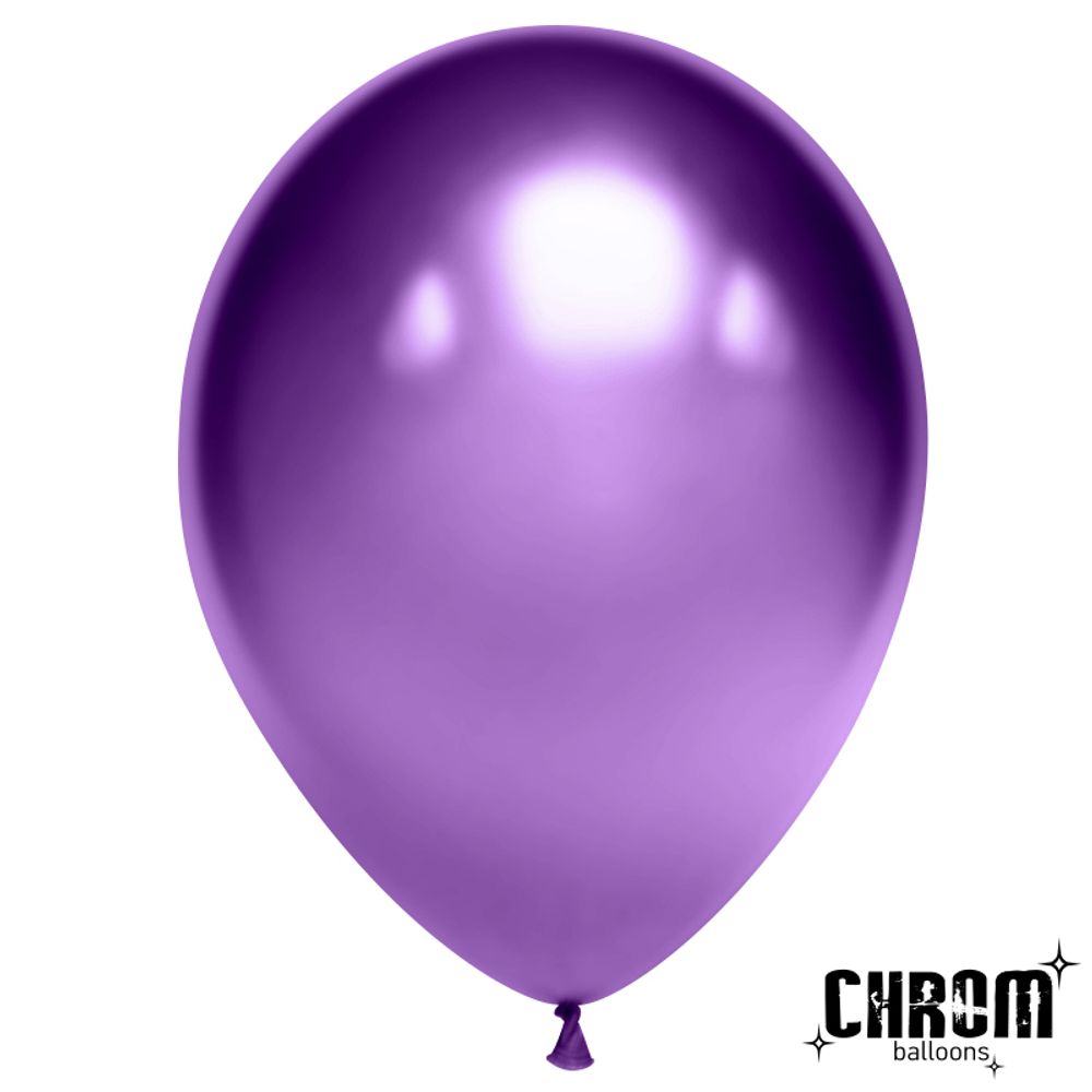 Шар (5&#39;&#39;/13 см) Фиолетовый, хром, 50 шт.