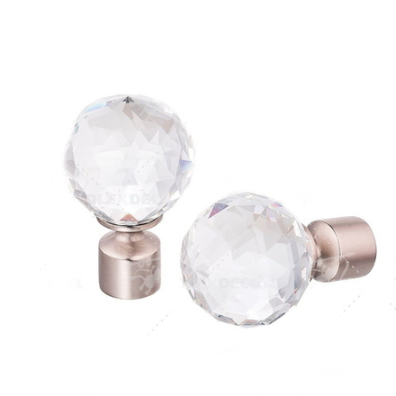 Наконечники "Морано" для труб кованых карнизов d19 мм, цвет хром матовый