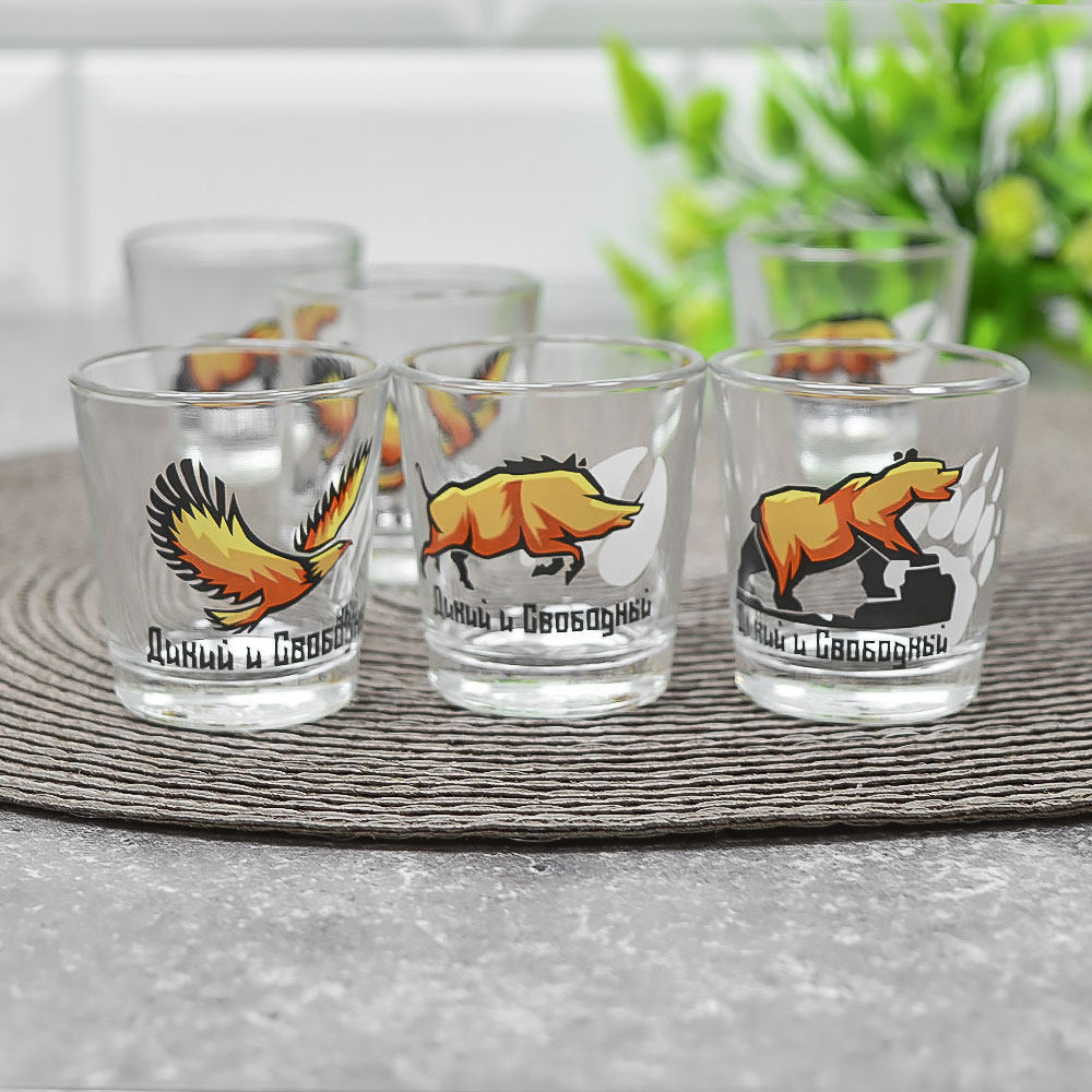 Набор стаканов 6шт 50мл "Ода" Дикий и свободный
