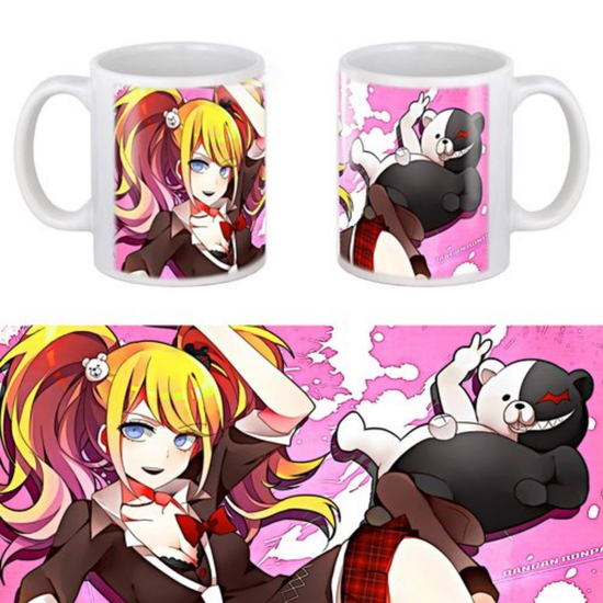 Кружка керамическая Данганронпа Джунко и Монокума Danganronpa, 330 мл