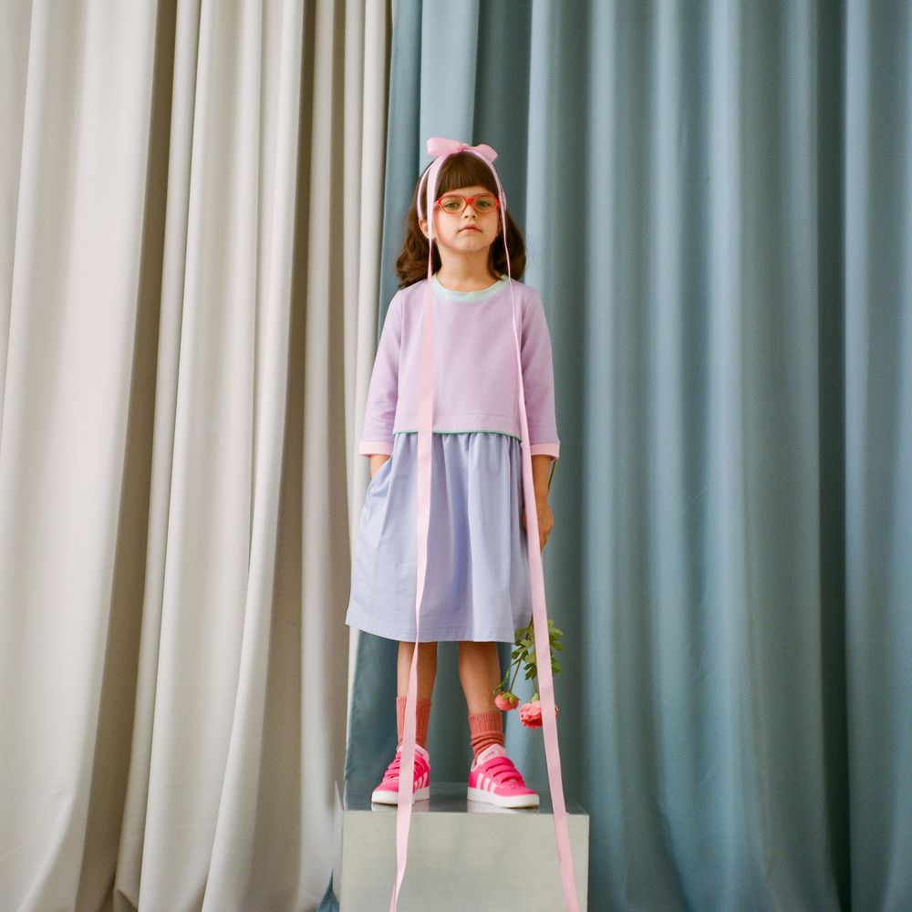 Платье с кантом ЛАВАНДА