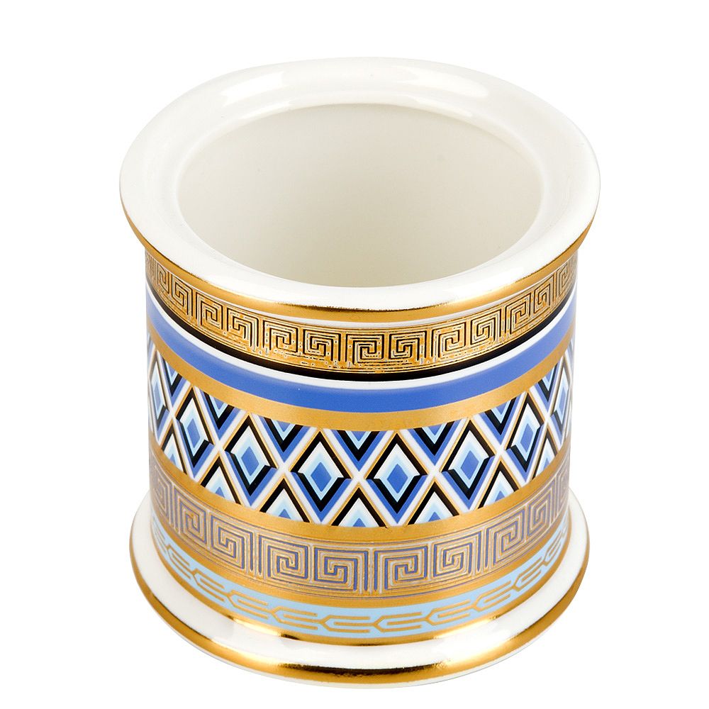 Банка с крышкой "Golden Blue" 12,5х9см v=350мл (фарфор) (подарочная упаковка)