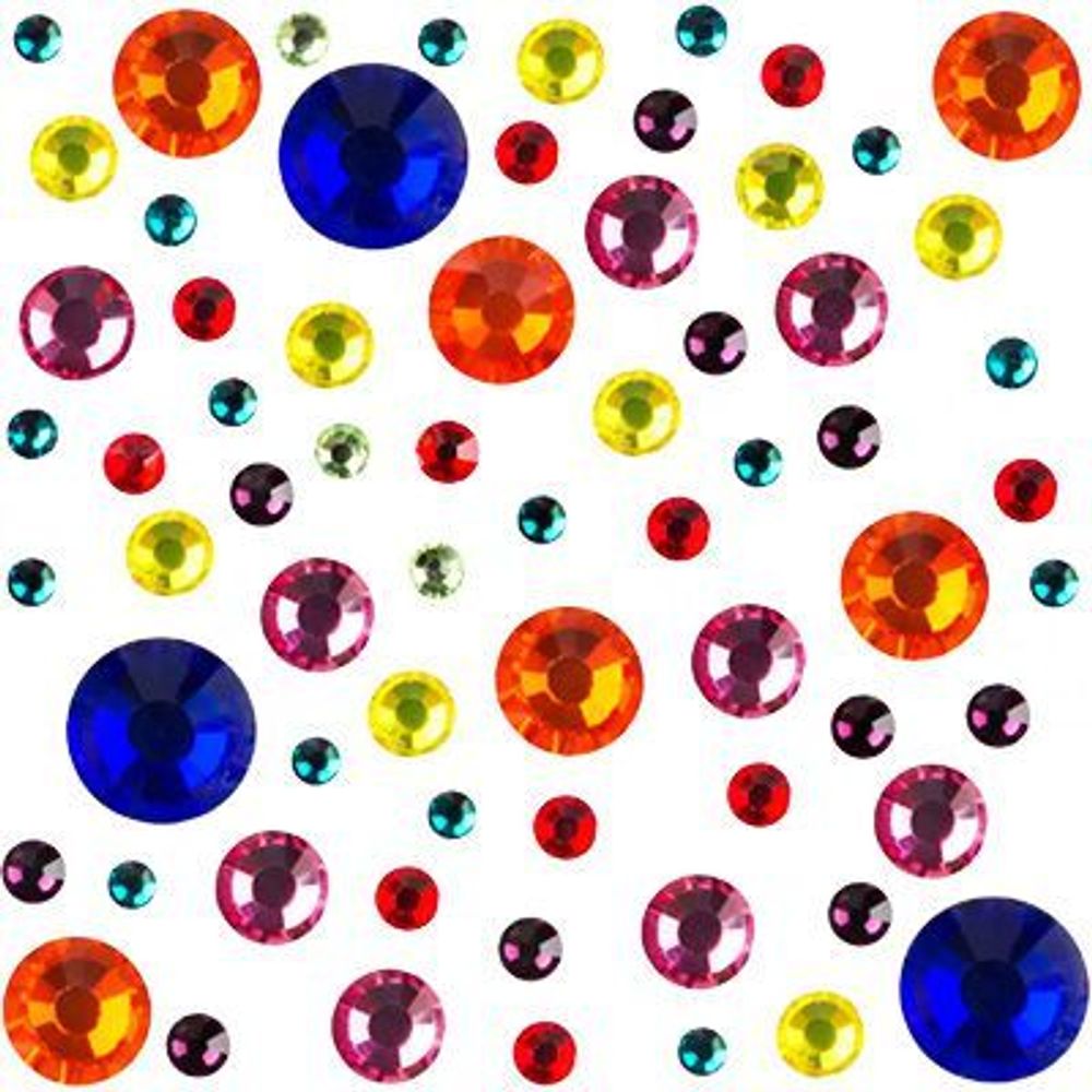 Стразы цветные микс размеров в баночке "Микс №2"