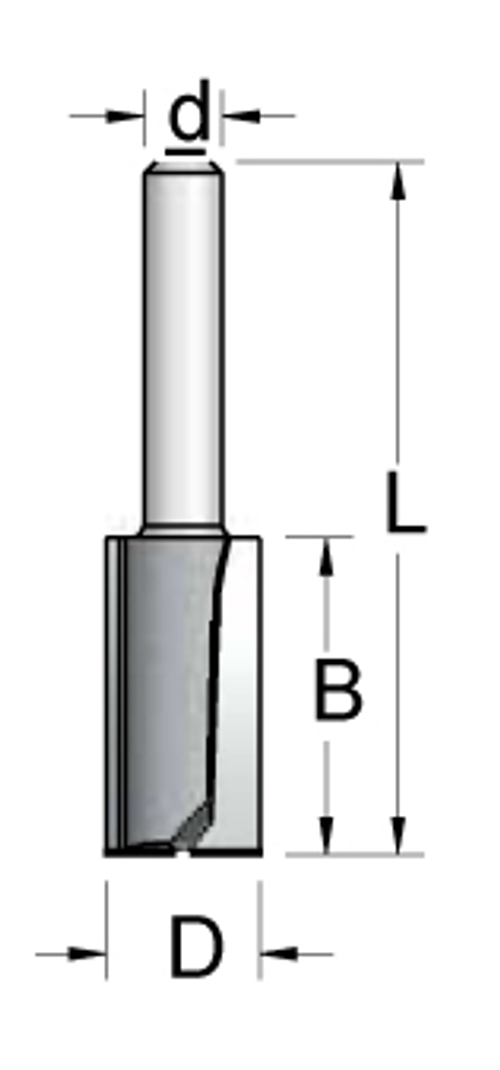 Фреза пазовая  D10 B25 Z2 хвостовик 8_S P241005