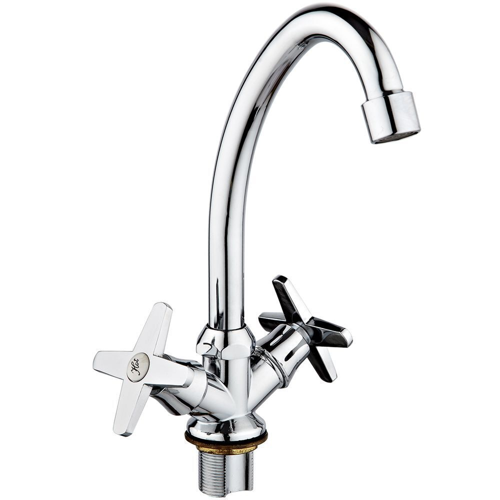 Смеситель для кухни, РМС, с кран-буксой, хром, SL72-271F