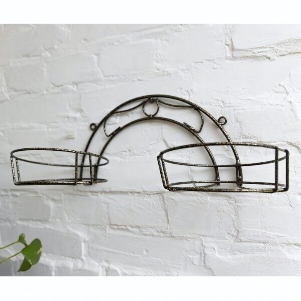 Подставка для цветов настенная "Радуга" на 2 горшка, металл М0000089