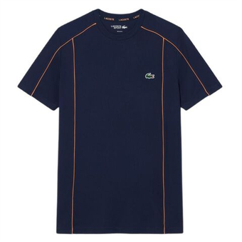 Мужская теннисная футболка Lacoste Ultra Dry Sport - navy blue