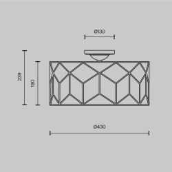 Потолочный светильник Maytoni H223-PL-03-G