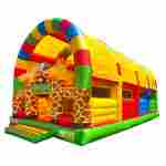 Коммерческий надувной батут «Страна Сафария 2» с крышей, 10x5x5 м.