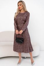 Платье с юбкой-плиссе (коралловый) Р11-2009/3 Nikol