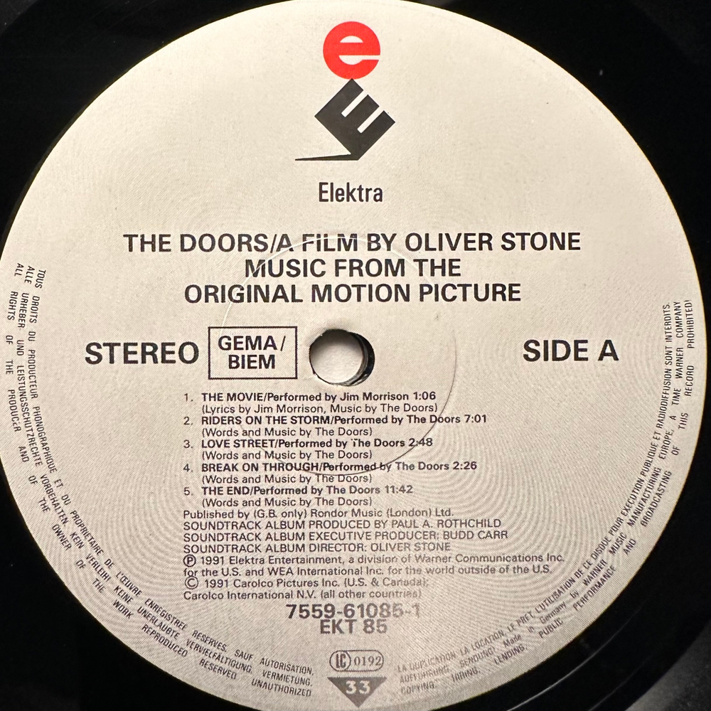 The Doors (Music From The Original Motion Picture) Германия 1991г.
