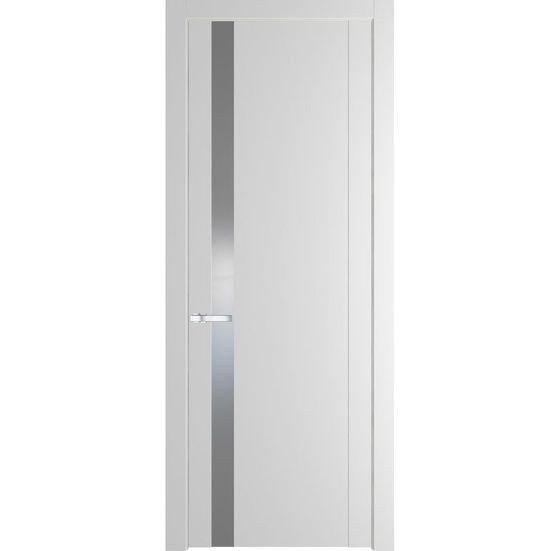 Межкомнатная дверь эмаль Profil Doors 1.2P крем вайт стекло серебро матлак