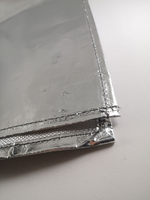 Огнеупорный коврик под печь, камин, в палатку. Фольгированный 60х50 см.