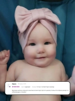 Чалма осенняя детская с бантиком