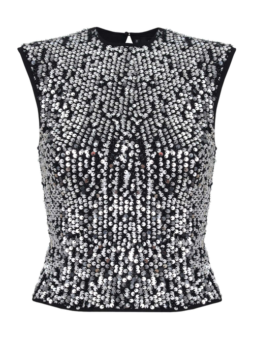 Топ-майка из пайеток
