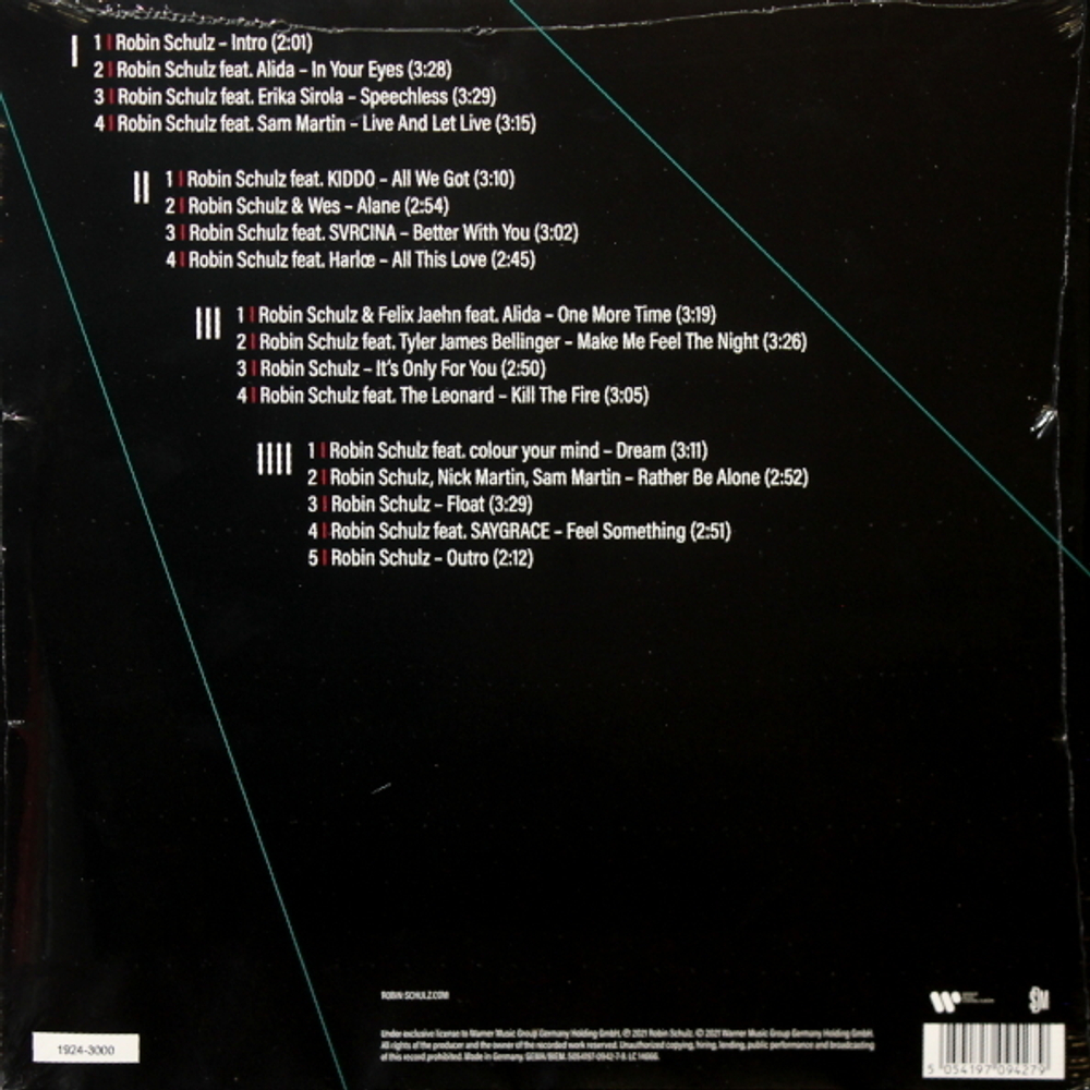 Robin Schulz / IIII (Limited Edition)(Coloured Vinyl)(2LP)