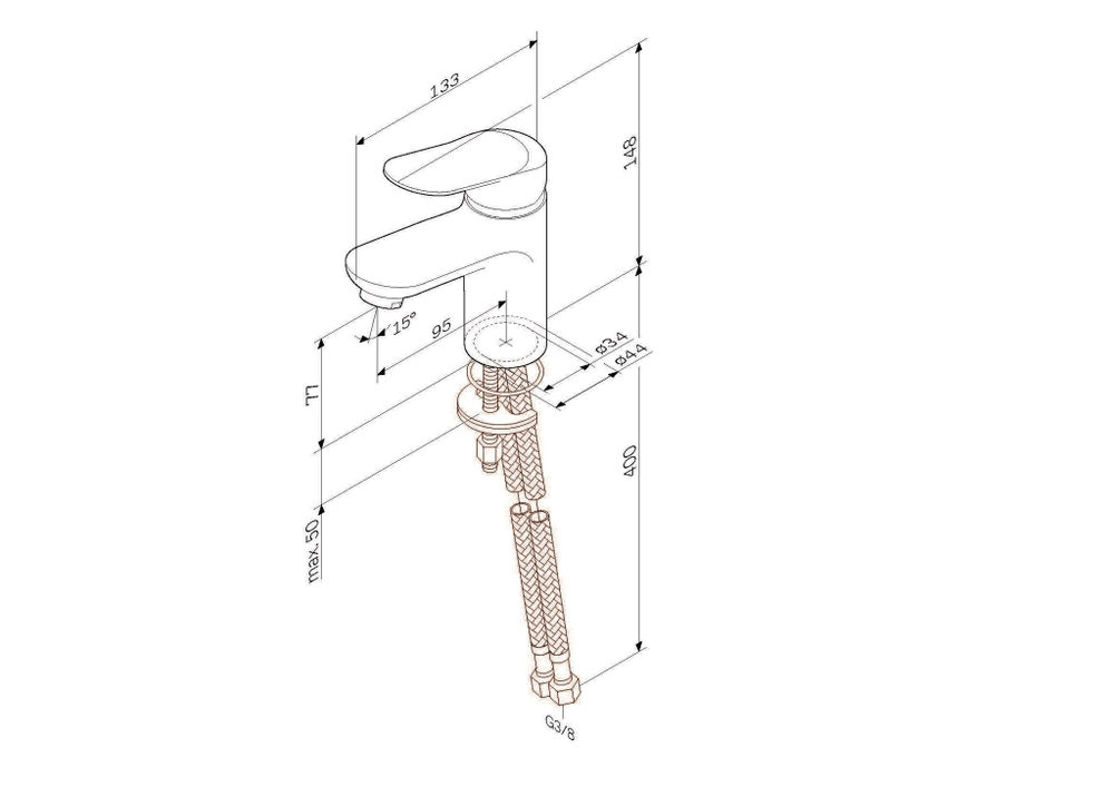 Смеситель для раковины AM.PM Sunny F85C02100 Хром