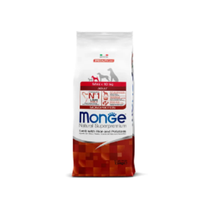 Сухой корм для взрослых собак мелких пород из ягненка с рисом и картофелем Monge Dog Speciality Line Monoprotein Mini 7,5кг