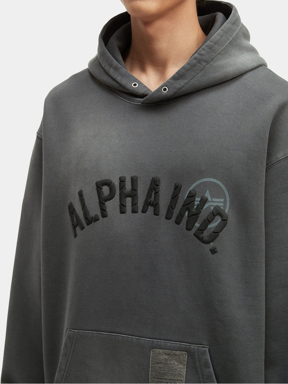 Толстовка мужская ALPHA INDUSTRIES UNFRM WASHED ALPHA IND HOODIE