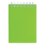 Блокнот МАЛЫЙ ФОРМАТ (110х145 мм) А6, 80 л., гребень, обложка пластик, клетка, HATBER "DIAMOND", зеленый, 80Б6B1гр, 80Б6B1гр_02034