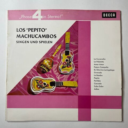 Винтажная виниловая пластинка LP Los Pepito Machucambos Singen Und Spielen (Germany 1961) La Cucaracha