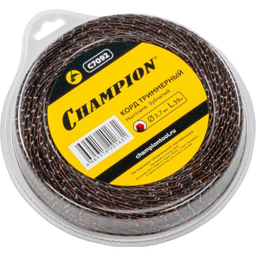 Леска CHAMPION Hurricane saw twist 3,7*39 м (зубчатая витая)+нож   C7092
