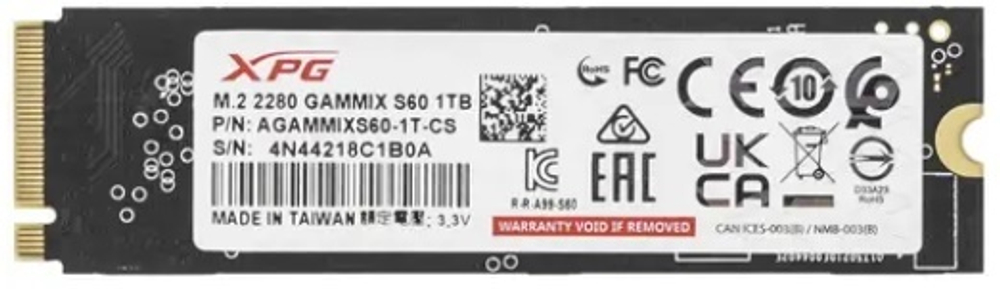 Накопитель SSD M.2 2280 ADATA AGAMMIXS60-1T-CS 1000 ГБ
