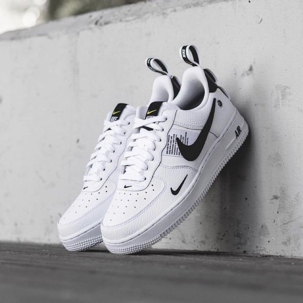 Nike Air Force 1 Utility White/Black С МЕХОМ