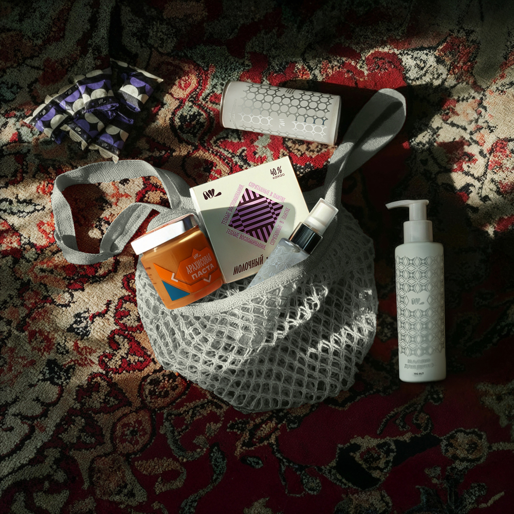 Авоська NL, серая, до 5кг средняя, 30*30см