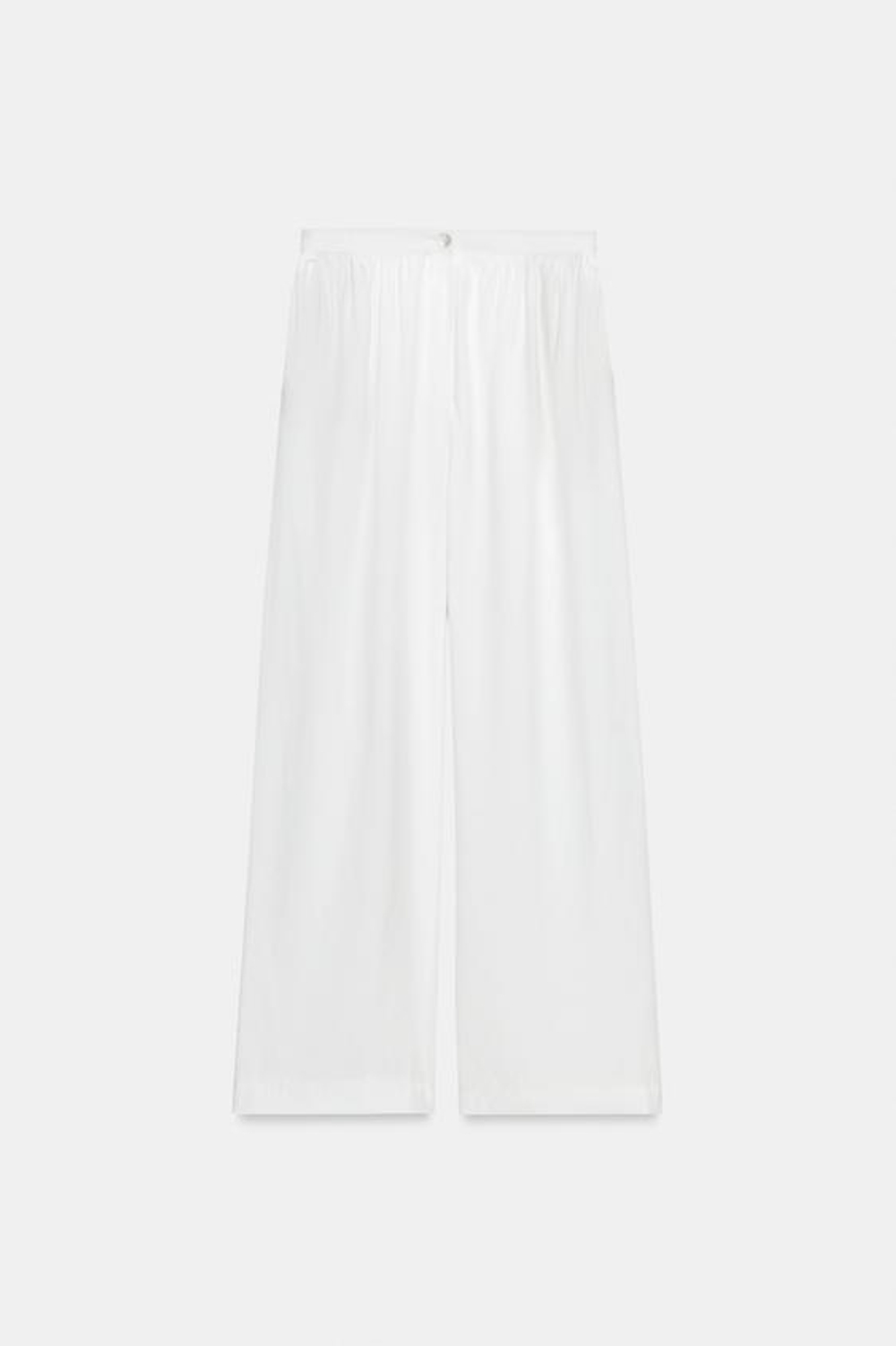 ZARA БРЮКИ СВОБОДНОГО КРОЯ — ZW COLLECTION, БЕЛЫЙ