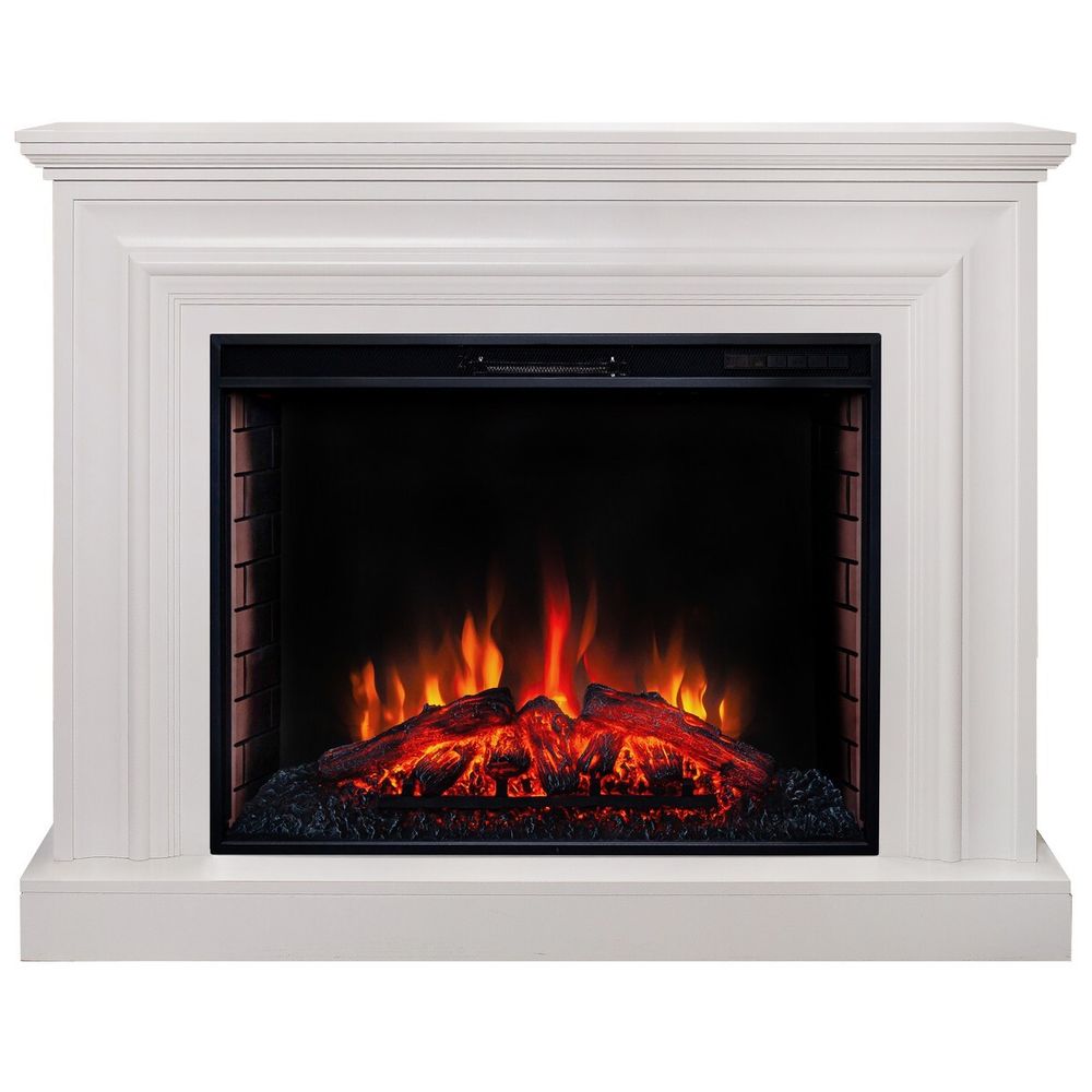 Электрокамин RealFlame Weston 33 WT белый с очагом Epsilon 33
