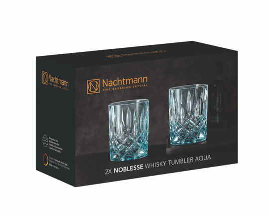 Nachtmann Noblesse - Набор низких стаканов 2 шт., голубой, 295мл h=102мм d=82мм