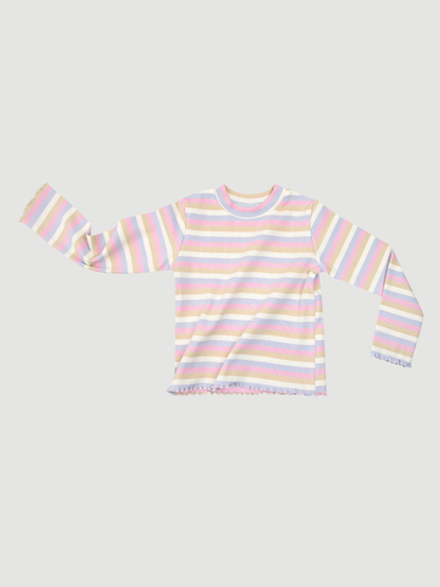 Лонгслив Mjölk Полоска розовая