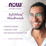 NOW Foods, Solutions, XyliWhite™, ополаскиватель для рта, ним и чайное дерево с мятой, 473 мл (16 жидк. унций)