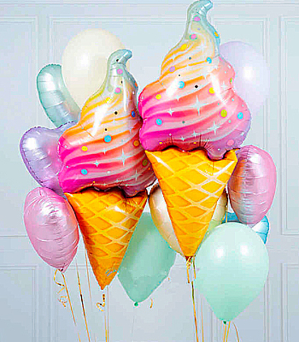 Два букета из 9 шаров с мороженым
