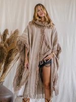 Burning Man пальто-пончо (кофе)