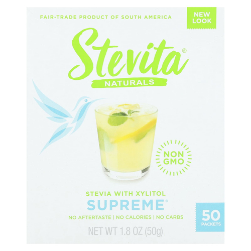 Stevita Naturals, Naturals, стевия с ксилитолом, Supreme, 50 пакетиков по 50 г (1,8 унции)