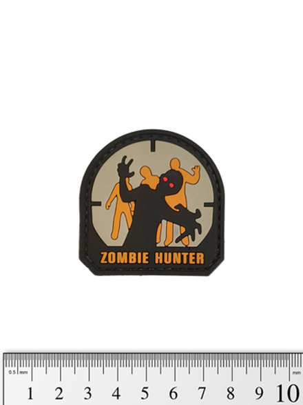 Шеврон Zombie Hunter малый PVC. Цветной