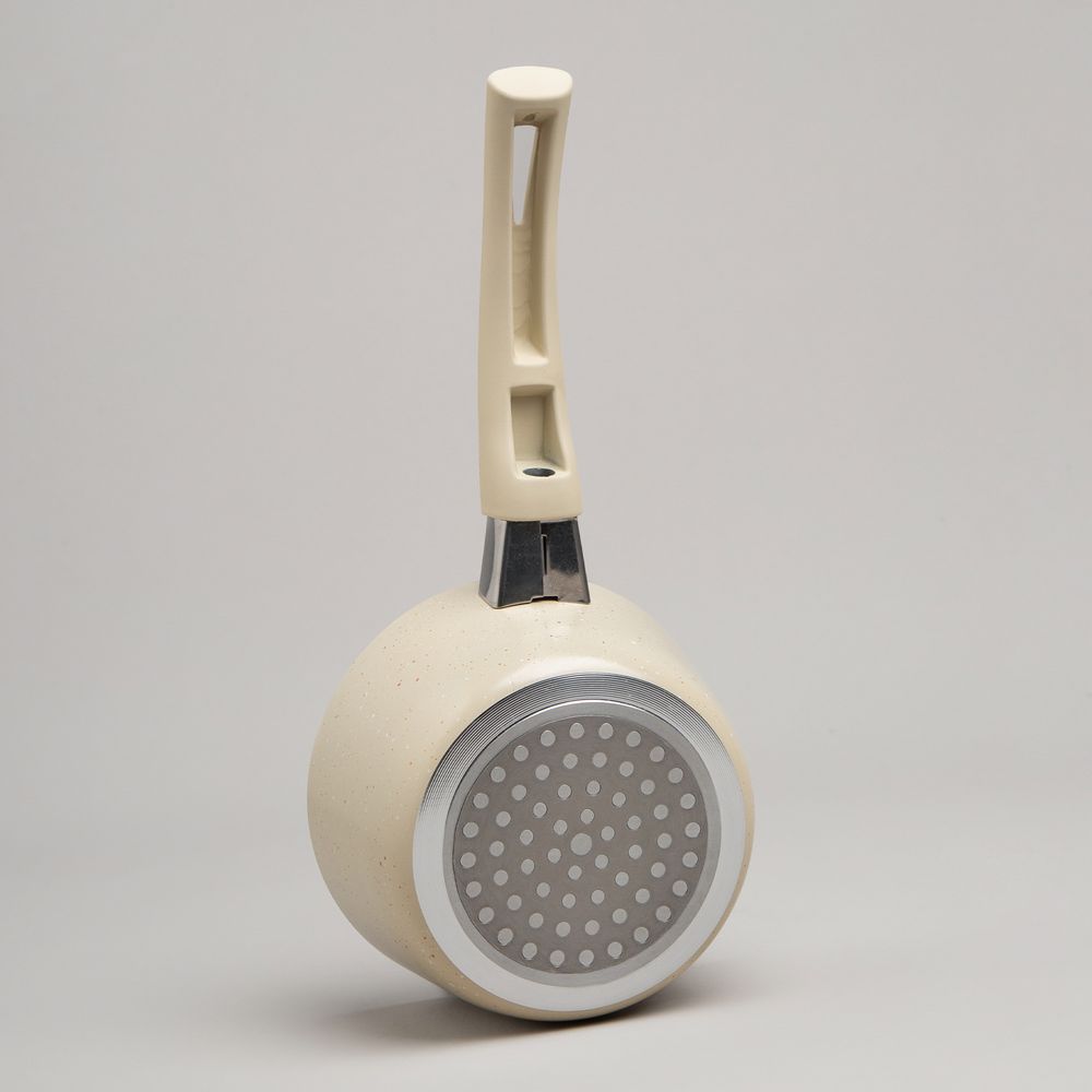 КОВШИК AGNESS АНТИП. ПОКР. РУЧКА SOFT TOUCH И СТЕКЛ. КРЫШКОЙ 600 МЛ 12*6 СМ