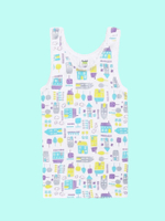 К 1077/мятная конфета город майка для девочки