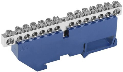 Шина N "ноль" на DIN-изоляторе с никелевым покрытием ШНИ-6х9-14-Д-С IEK