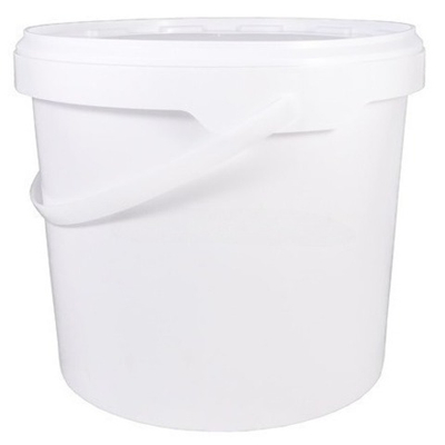 Ведро п/э с кр.10,0 л (белое) Луч (15 шт.) с ручкой