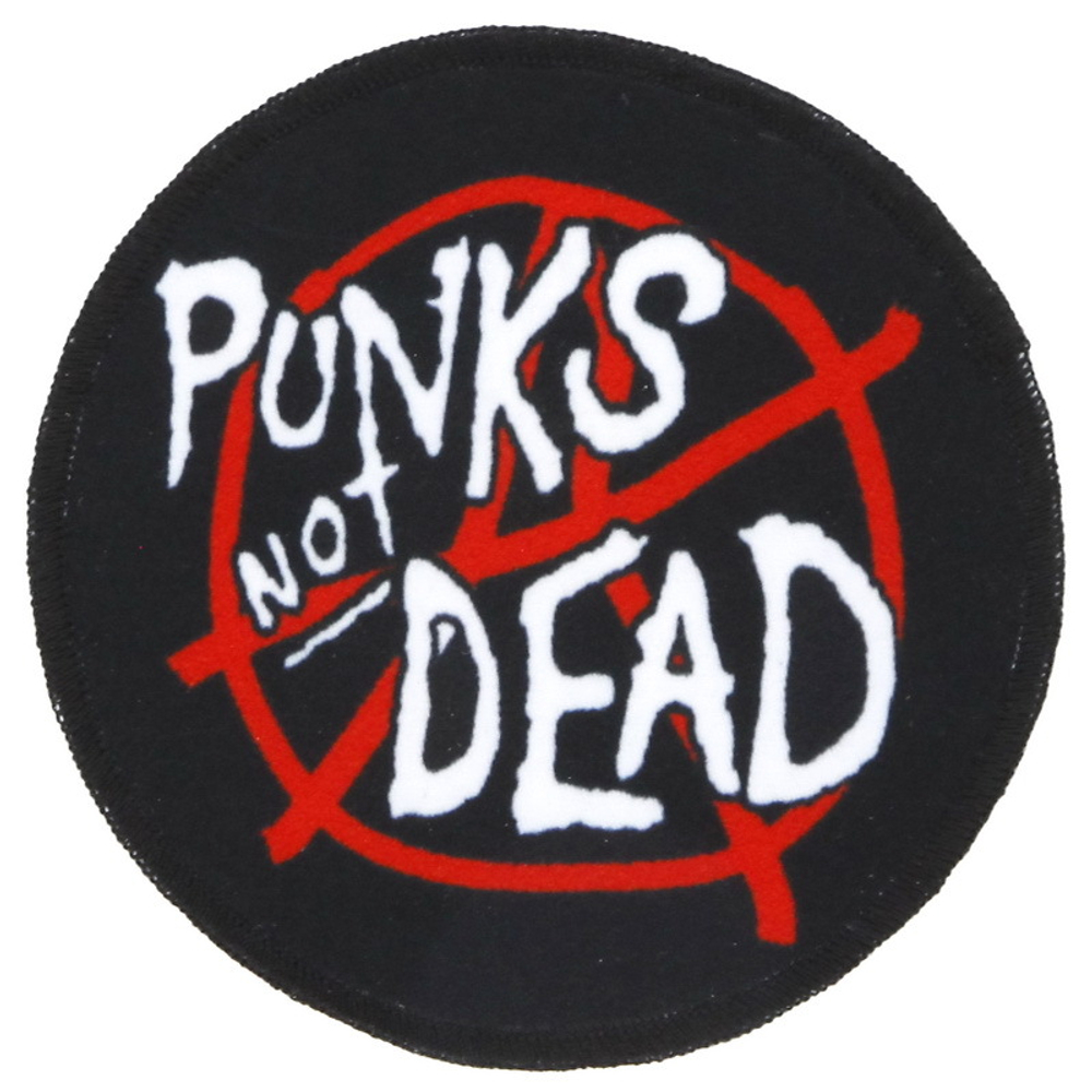 Нашивка круглая Punk Not Dead (004)
