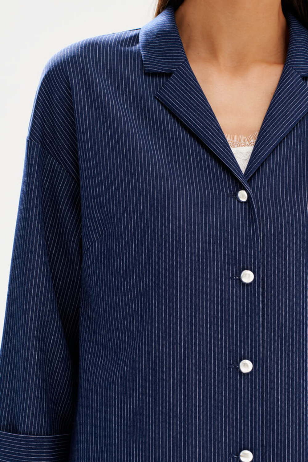 1976 Жакет женский (синий в полоску)