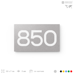 Номер на дверь 850, табличка на дверь для офиса, квартиры, кабинета, аудитории, склада, серая 120х70 мм, Айдентика Технолоджи