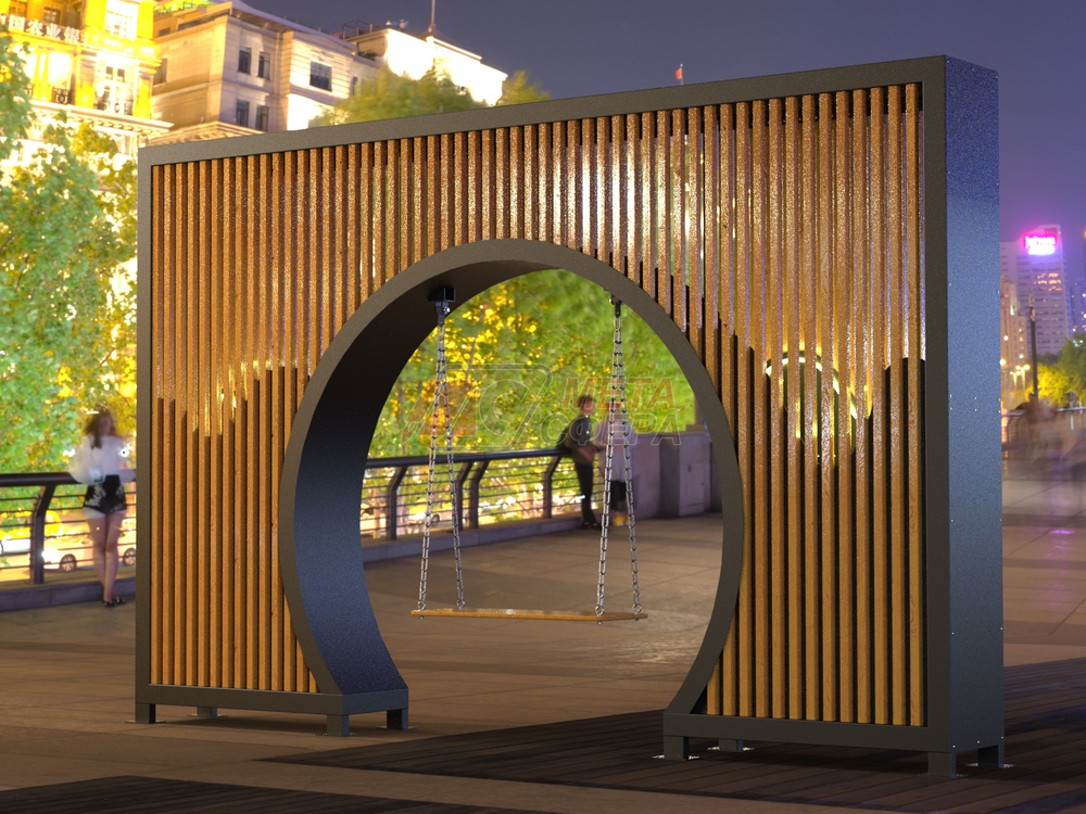 Японская арка с качелью и подсветкой