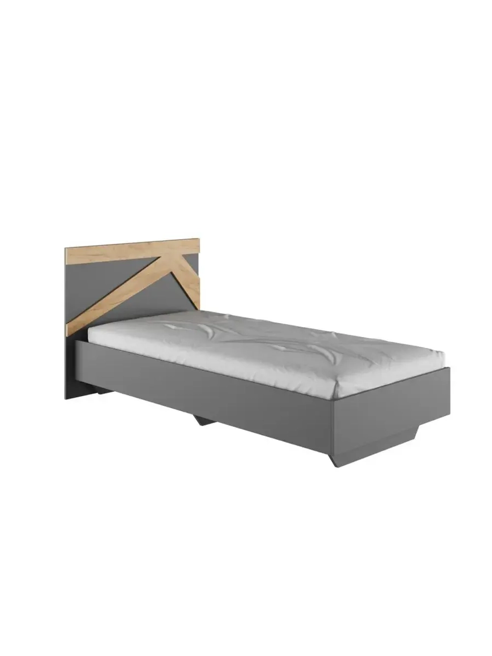 Кровать односпальная 90х200 Дуб крафт золото