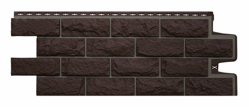 Фасадная панель Grand Line Колотый камень Премиум Шоколадная 0,389м2