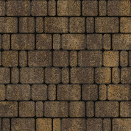 Тротуарная плитка КЛАССИКО - Листопад гранит Мокко, комплект из 3 видов плит