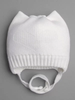 Шапка для девочки с ушками осенняя